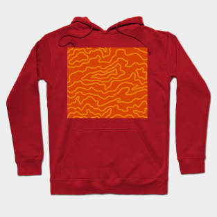 Drip Pattern - Fireplace Red Hoodie